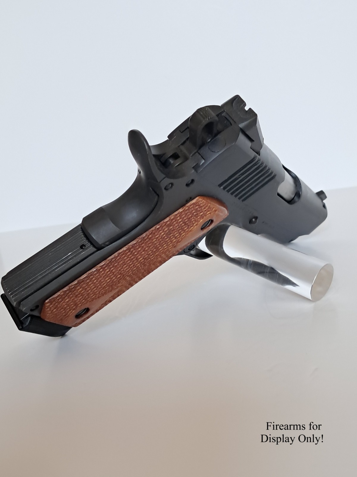 Handgun Firearm Gun Safe Shelf Display Rod - 1 & 1/8" POW*MIA Enamel Topper