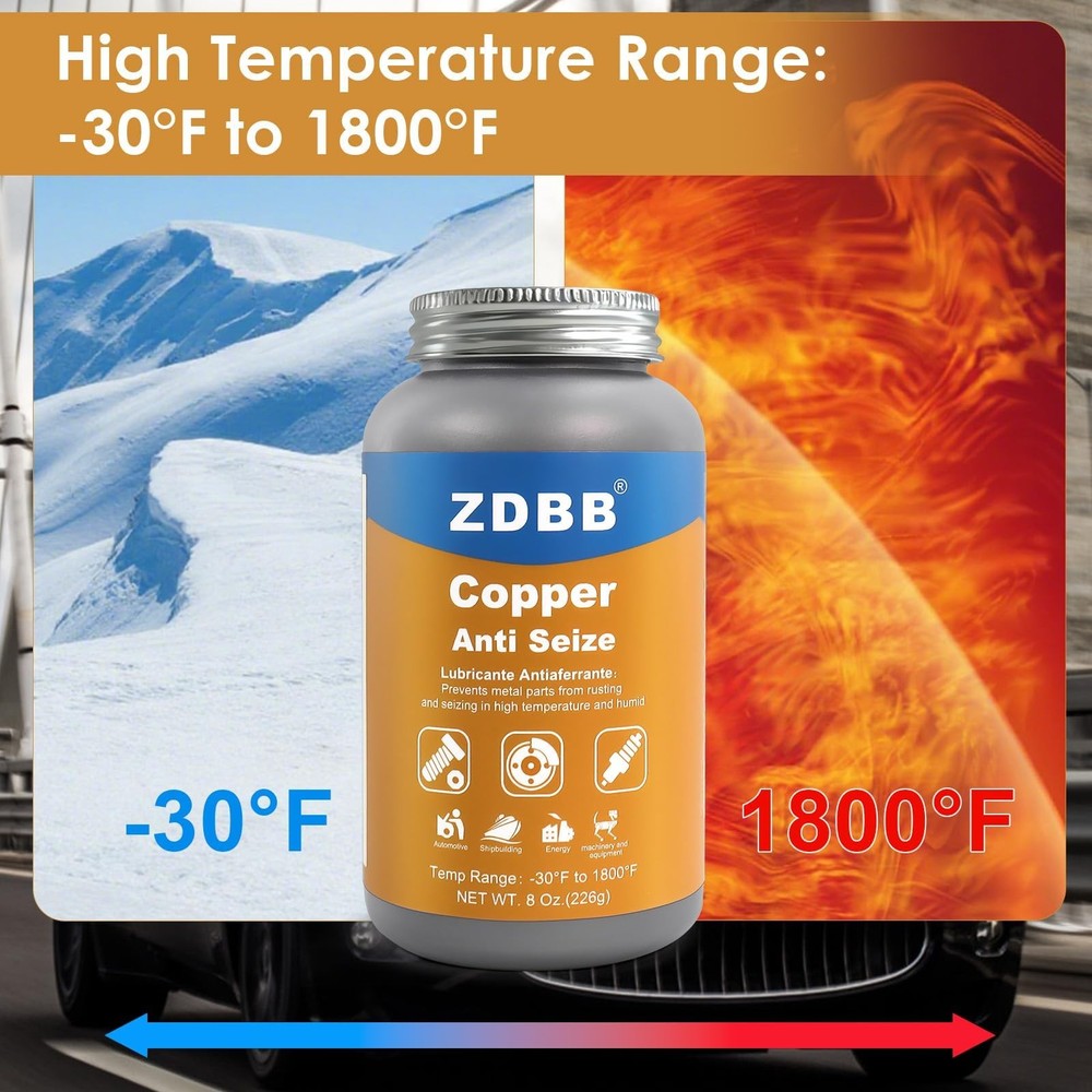 ZDBB Copper Anti-Seize Lubricant 8 oz (1-Pack),