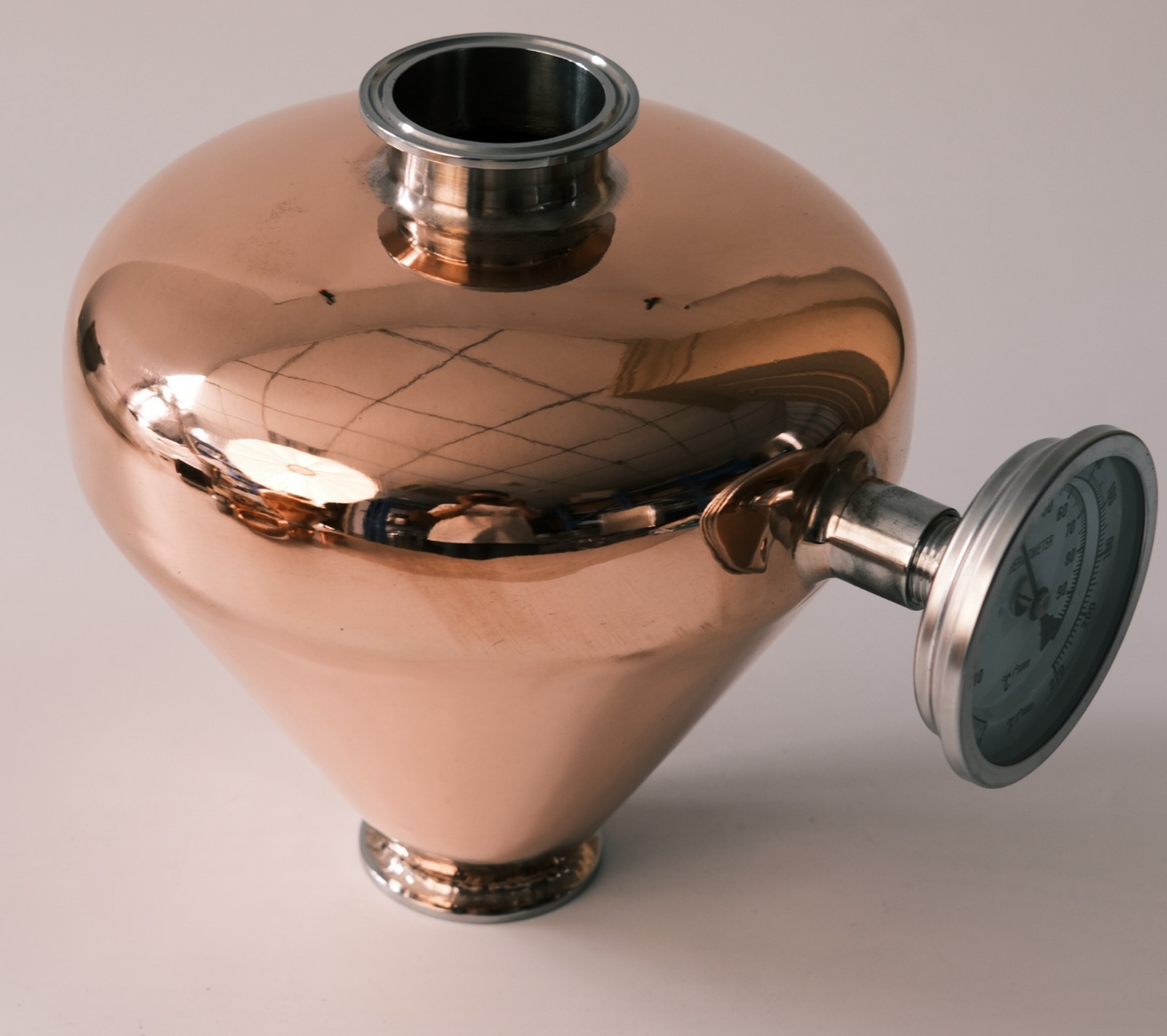 2 inch Tri Clamp Copper Distillation Helmet - Distilling Reflux - w/ Thermometer