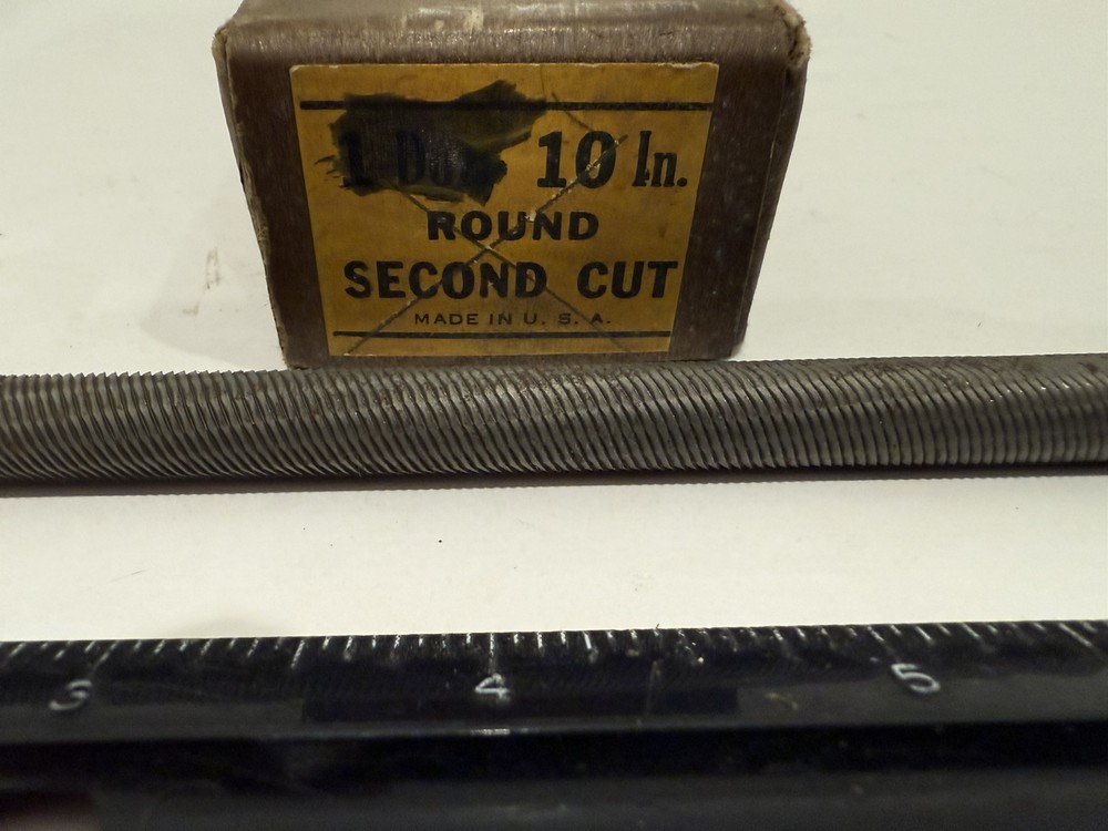 New Vintage Heller 10” Round File, Second Cut