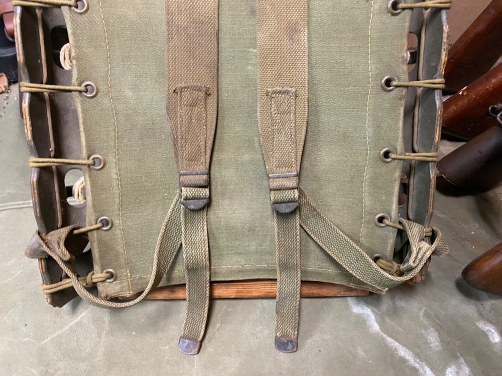 ORIGINAL WWII US ARMY M1944 EQUIPMENT AMMO CARRY PACK BOARD BACKPACK-DATED 1944
