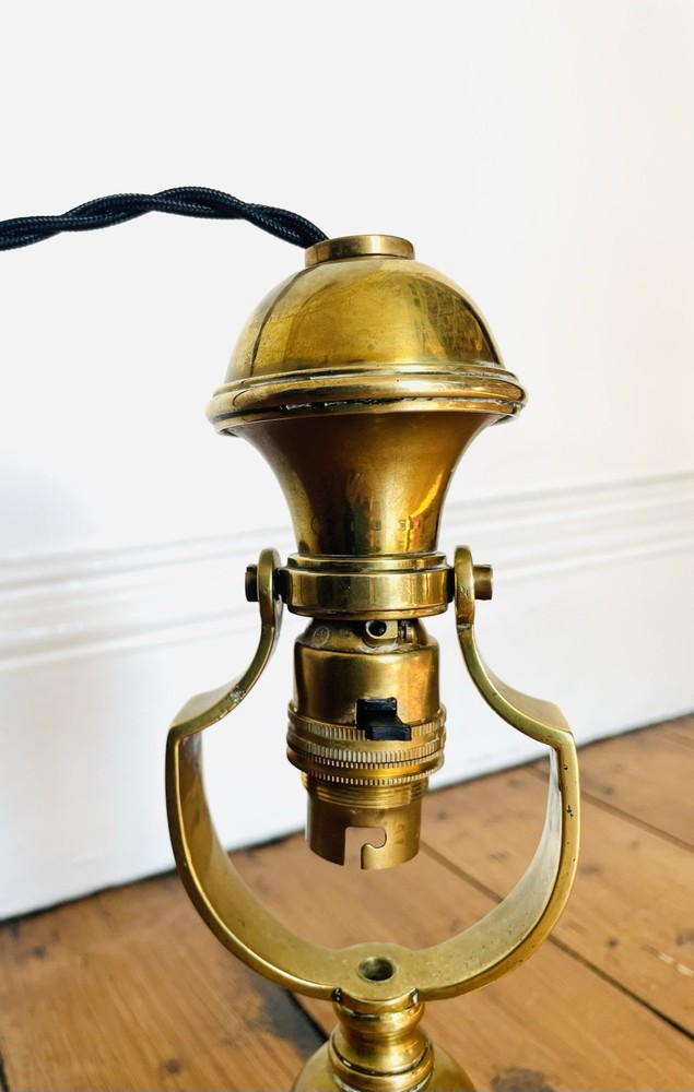 Antique Brass Gimbal Lamp