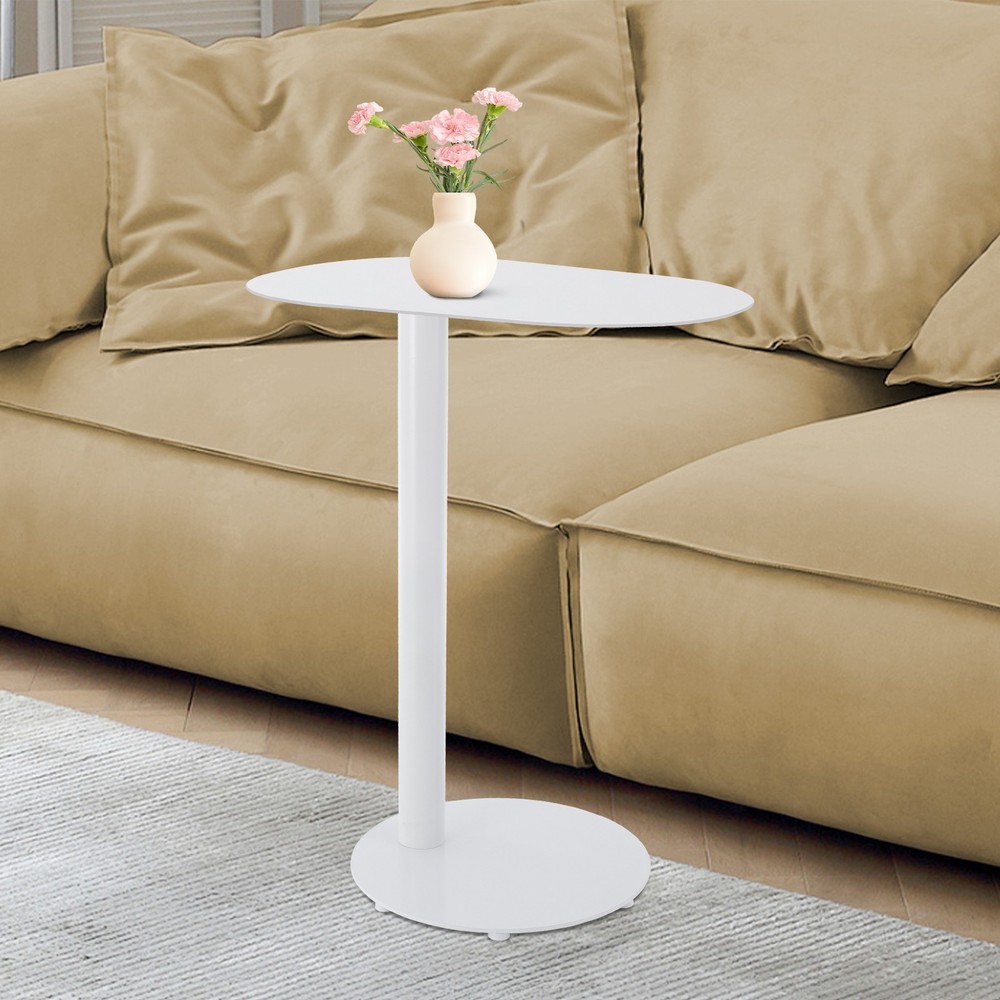 C-shaped Side Table, Iron End Table, Couch Side Table, Bedside Table 20*14-inch