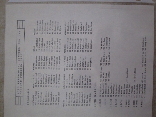 Korg 707 Performance Synthesizer