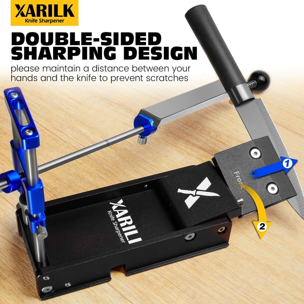 Knife Sharpening System adjustable Sharpener Kit with Whetstone