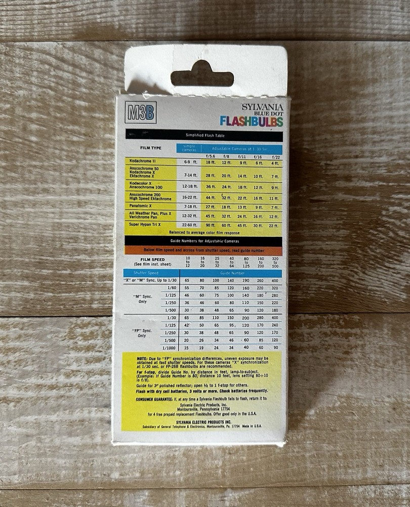 Sylvania Blue Dot Flash Bulbs flashbulbs M3B Blue (11) Bulbs New.
