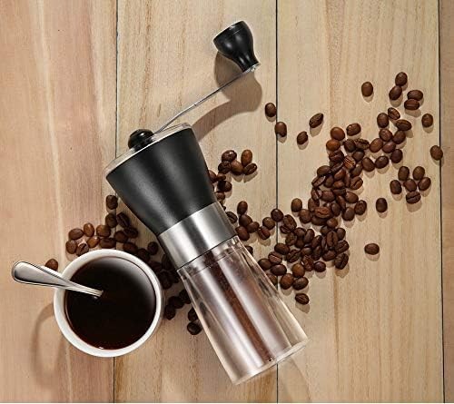 T-mark Manual Coffee Grinder, Portable Adjustable Grinder Black