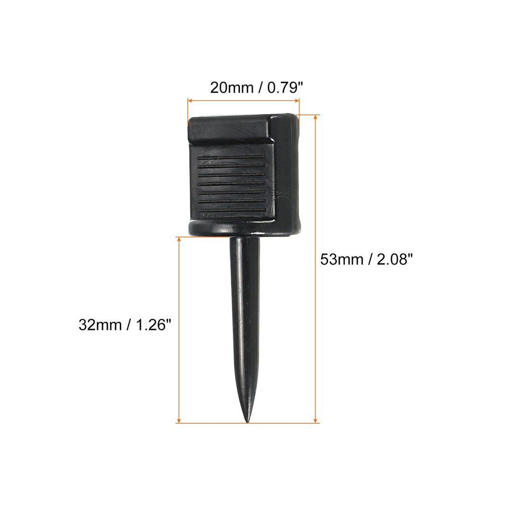 Archery Target Pins, 20 Pack Nylon Nails Target Pin Fixed, Black