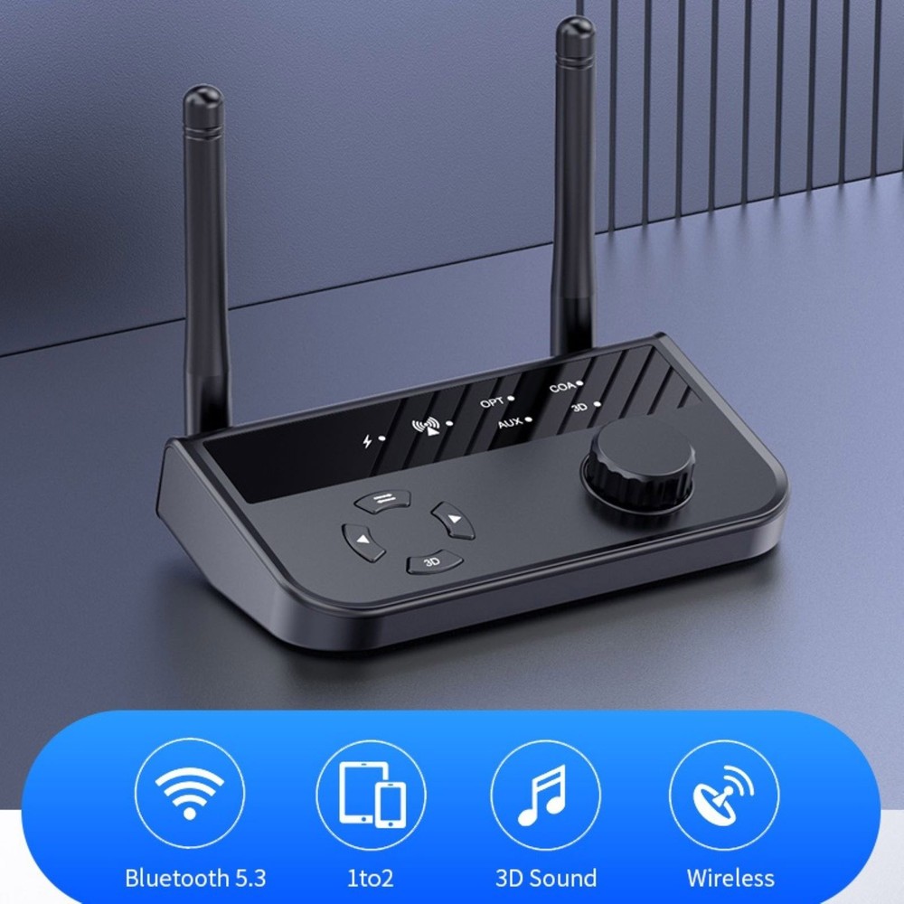 1* Bluetooth 5.3 Receiver With two way interface supports plug and play