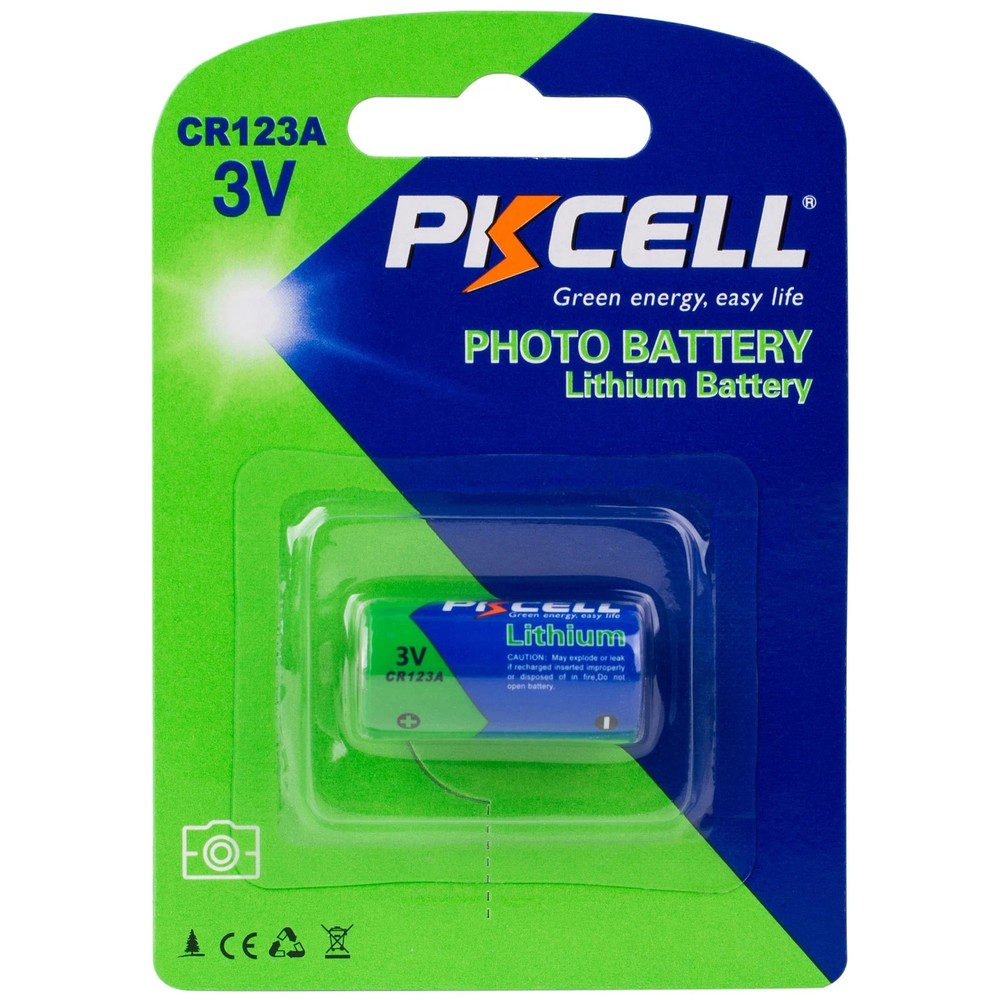 PKCELL CR123A Lithium Battery