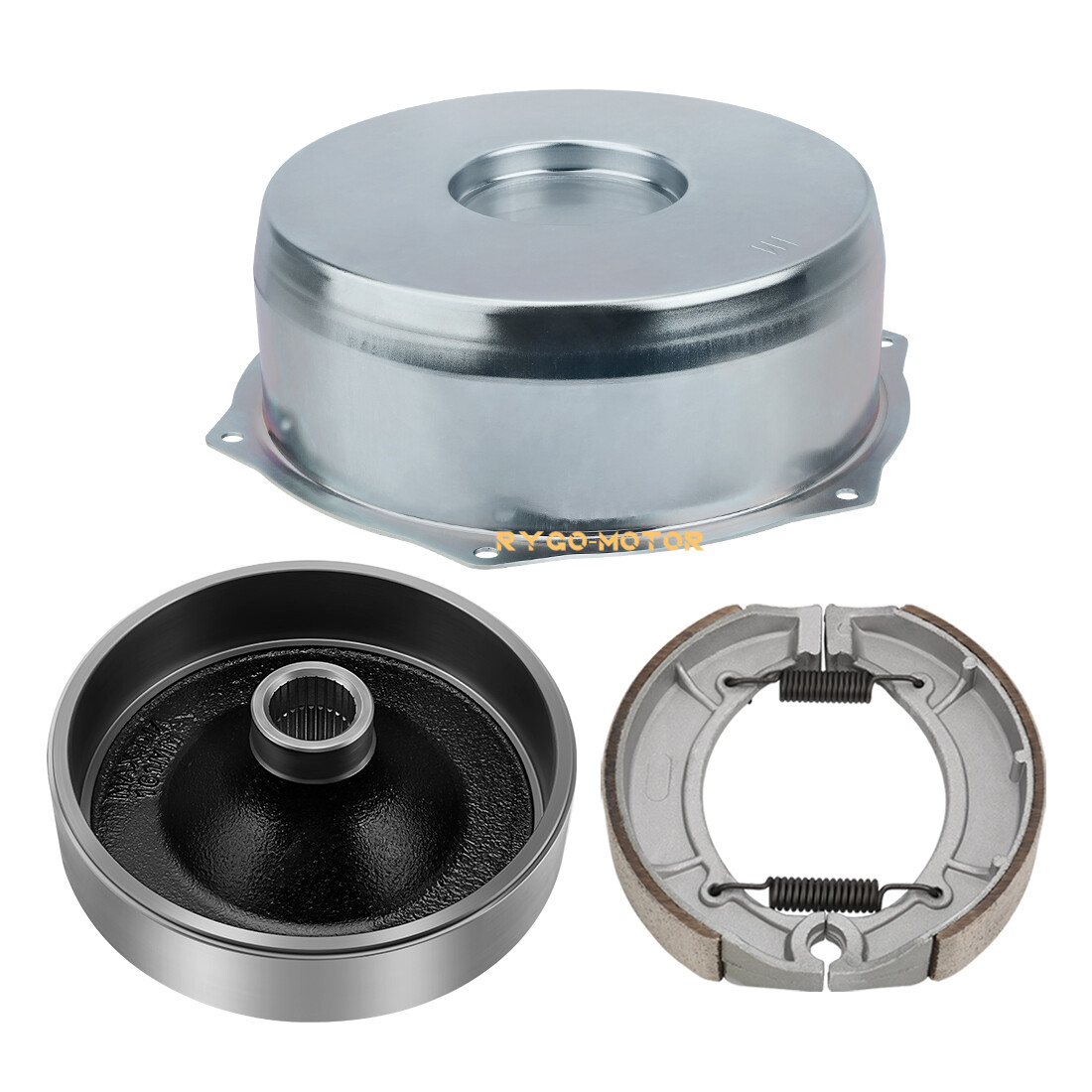 Rear Brake Drum Hub Shoes Cover Kit for Yamaha Big Bear 400 YFM400 4x4 2000-2004