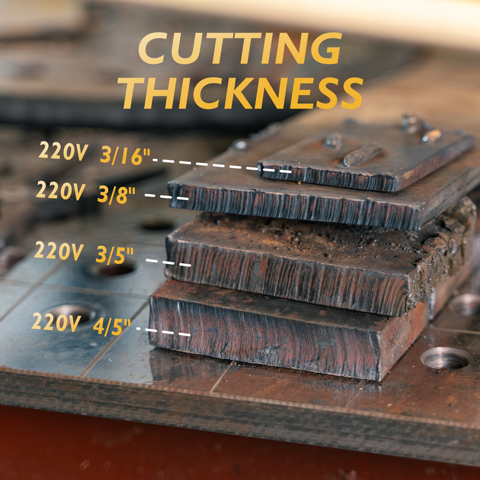 50A Non-Touch Pilot ARC Air Plasma Cutter 110V/220V Post/Flow Gas 1/2" Clean Cut