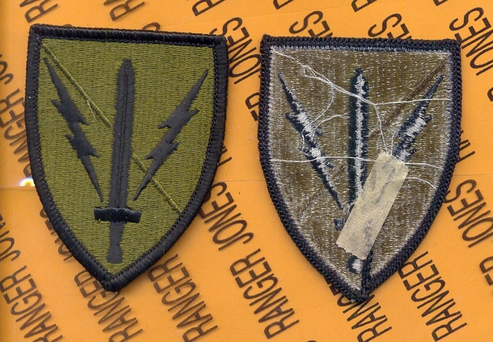 US Army 201st Military Intelligence Brigade MI OD Green & Black patch m/e