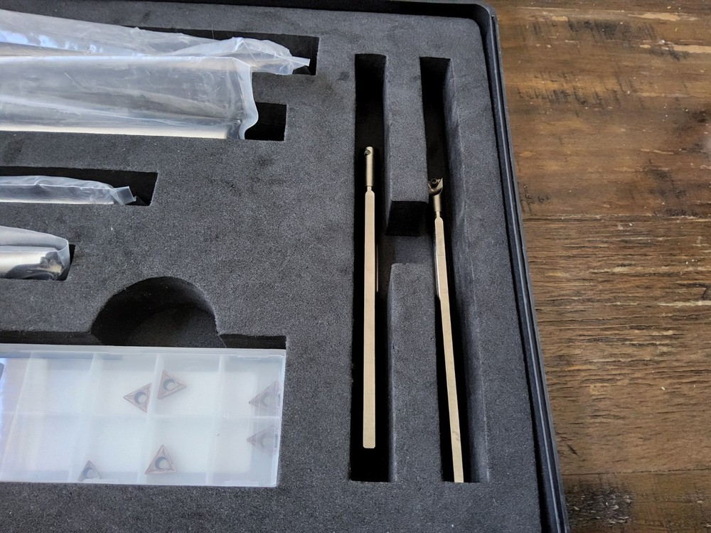 iCarbide INDEXABLE BORING BAR & Carbide Inserts w/Case