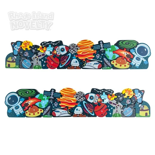 RI 23" X 5" 26pc Alphabet Outer Space Puzzle