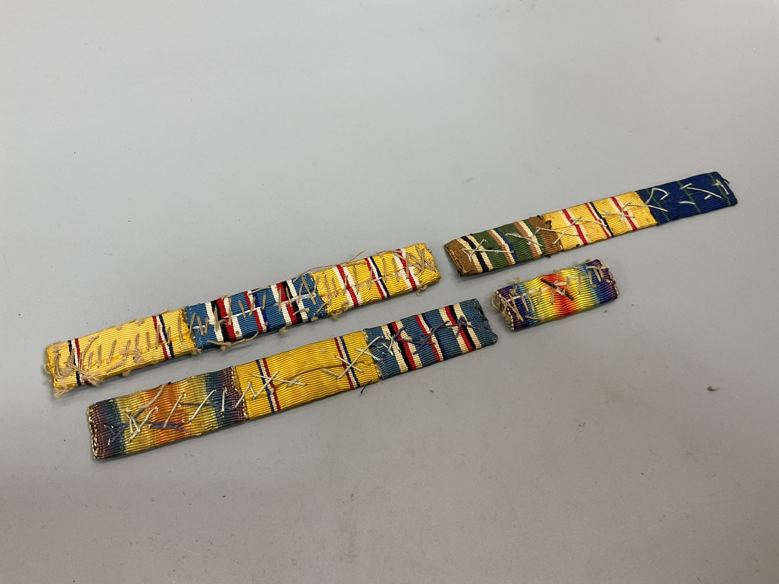 Lot of 4 Ribbon Bars 1/2" Sewn Custom Style p439