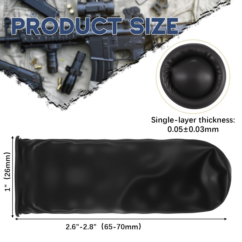 200 Pack Muzzleloader Rifle Accessories Muzzle Cover Black Dust Protector NEW