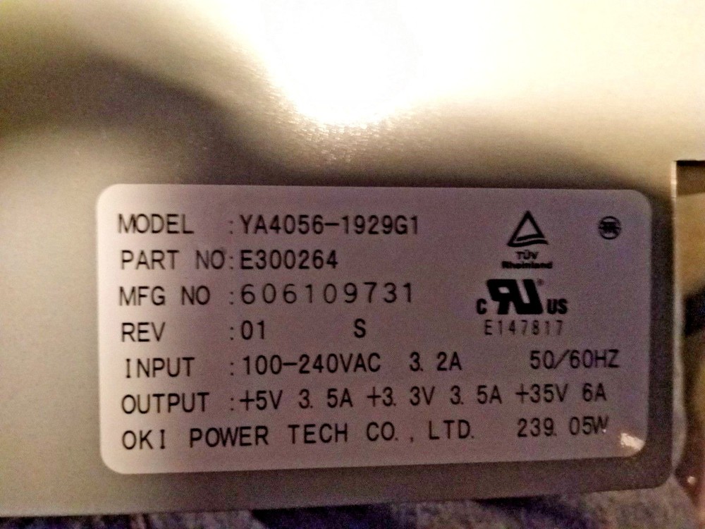 Mimaki JV-4 Dye Sub Large Format Inkjet Printer Power Supply Assembly E300264