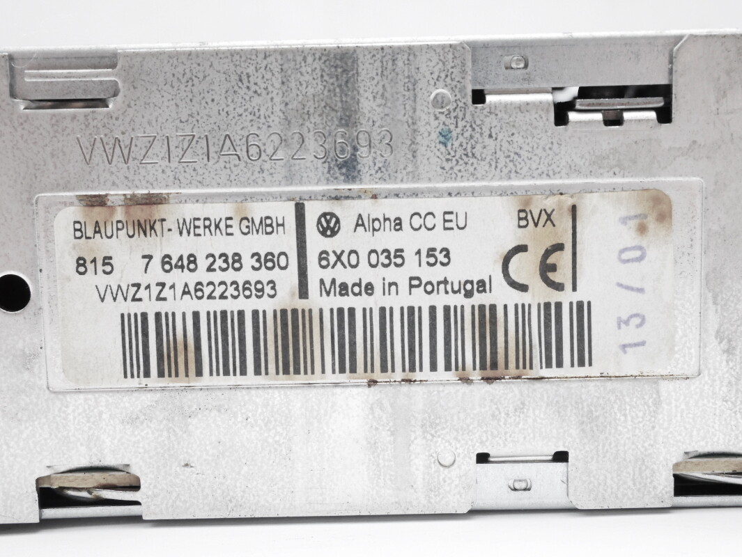 Euro Spec Alpha Radio Head Unit Tape Deck VW Jetta Golf Mk3 Passat B4 Eurovan