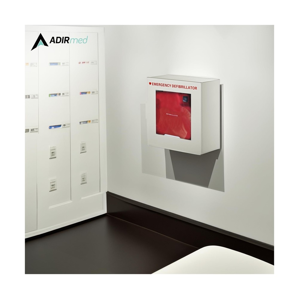 AdirMed AED Cabinet, Non Alarmed AED Defibrillator Wall Mounted, Easy Access ...