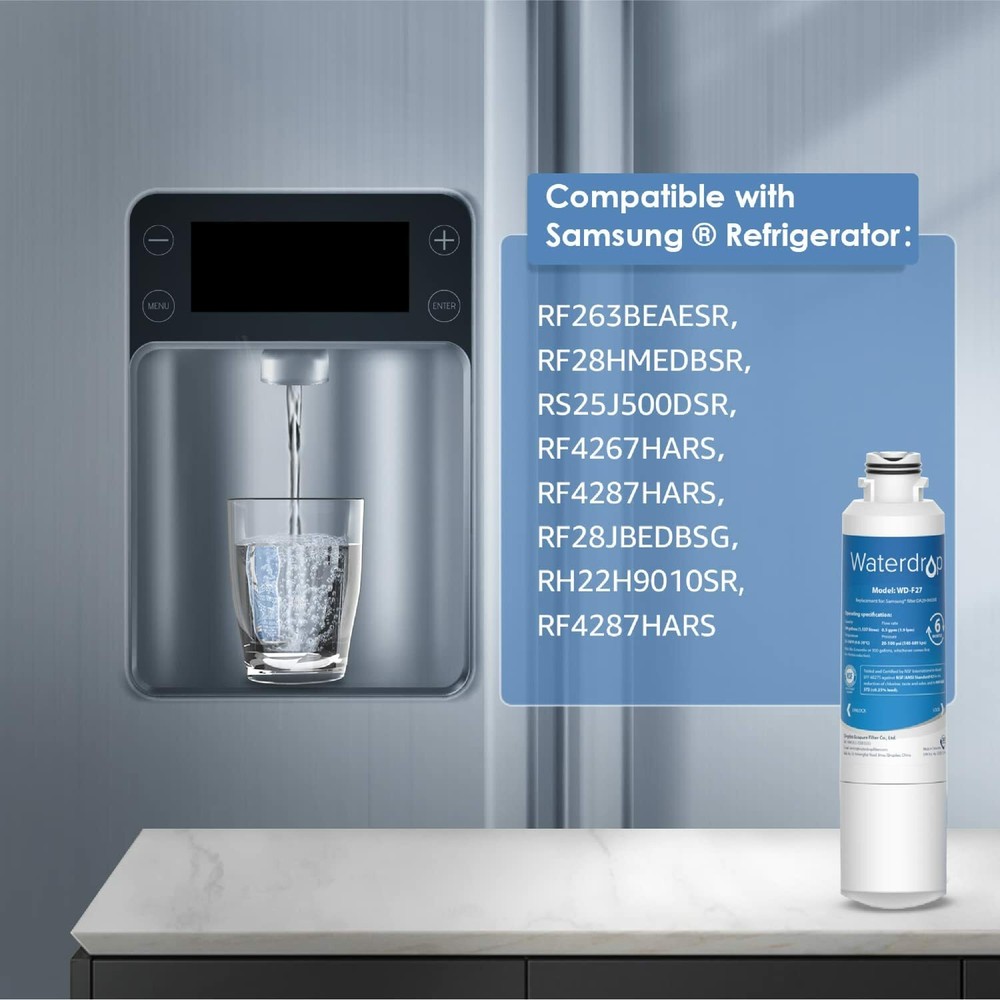 Waterdrop DA2900020B Refrigerator Filter, Replacement for Samsung DA2900020B