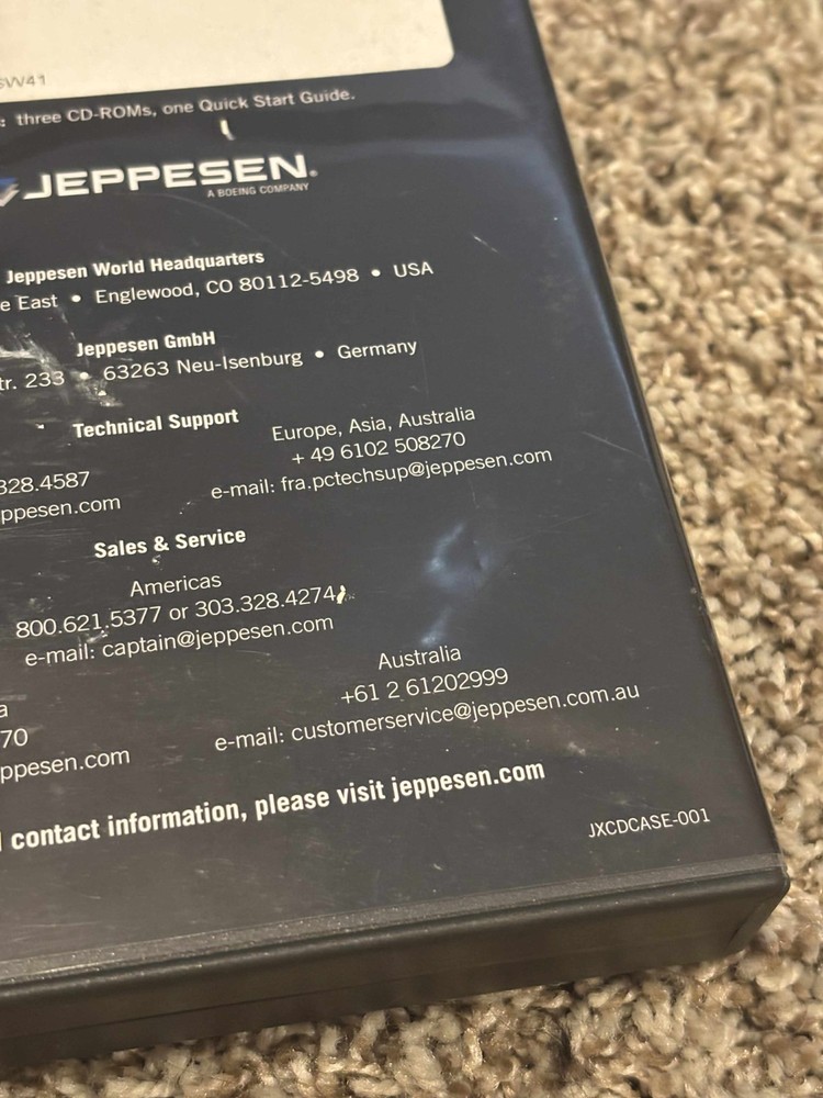 Jeppeson Electronic Chart JeppView For Multi-function Displays~Vista 2009 CD-Rom