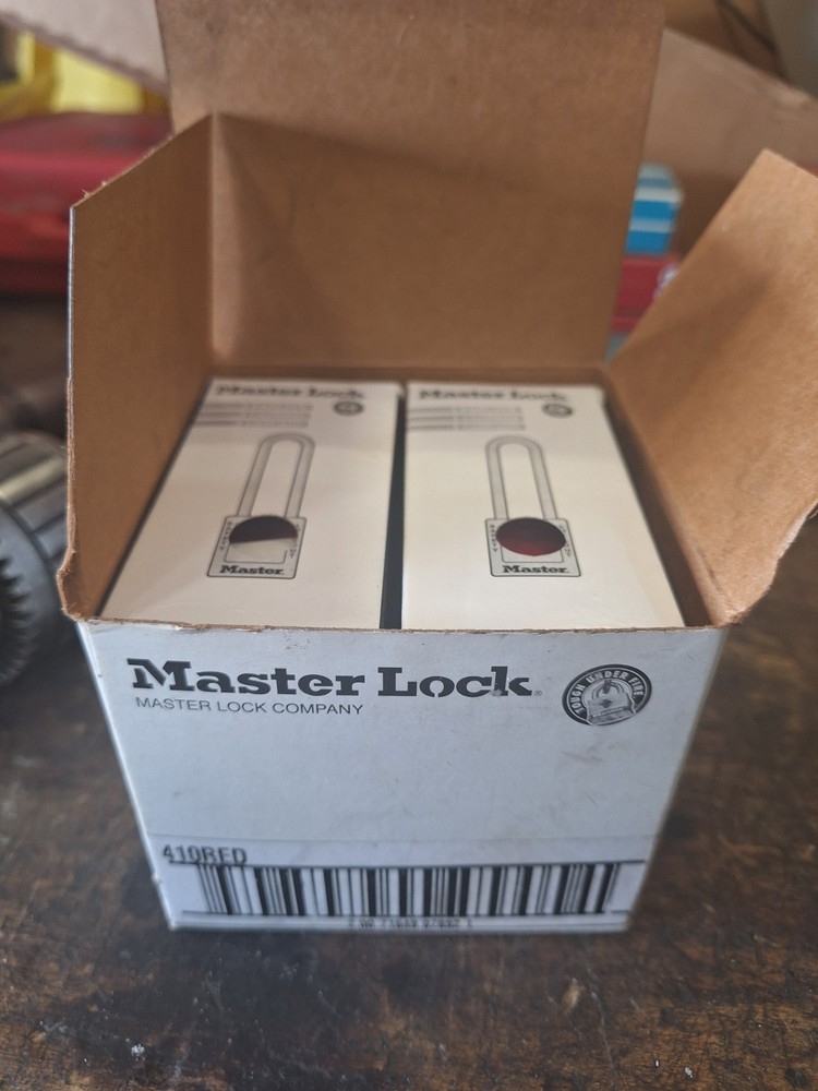 Master Lock 410RED Lockout Padlock - Red 6 Lock Boxset
