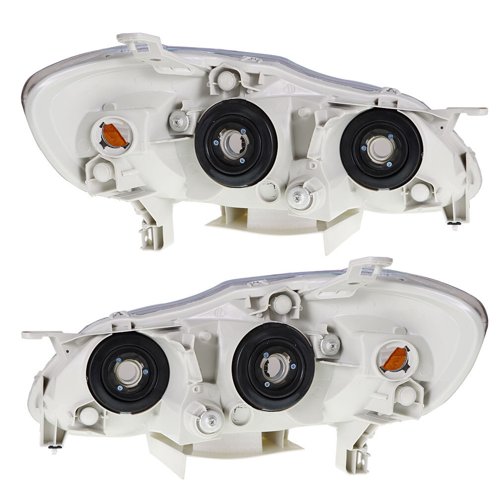 For Toyota Corolla 2003-2008 Halogen Headlights Assembly Left&Right Side Chrome