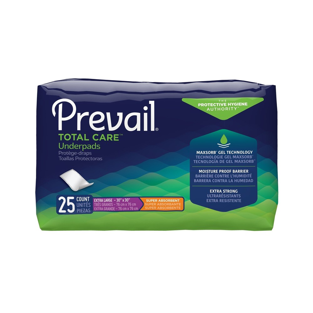 Prevail Total Care Underpad Heavy Absorbency 30X30" 100 ct