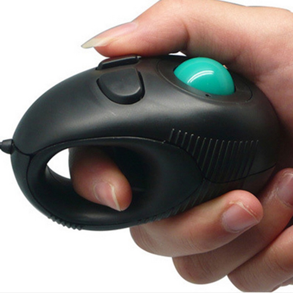 USB Wired Trackball Mouse Portable PC Laptop Finger Hand Held Computer Mice