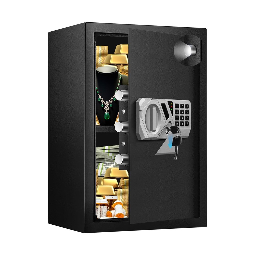 2.2 Cu Ft Fireproof Home Safe Box - Digital Electronic Keypad, Steel Security...