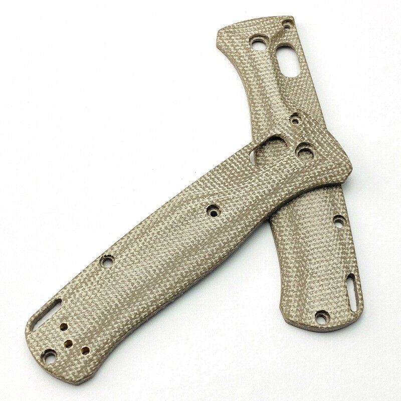 2PCS Custom Handle Patch Micarta Material Scales For Benchmade Bugout 535 Knife
