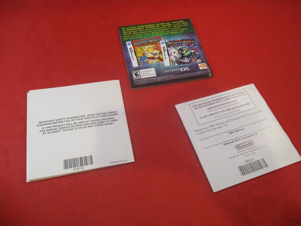 Digimon World Dusk Nintendo DS EMPTY Case & Manual (**NO GAME**)
