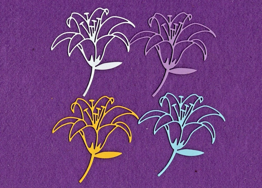 EASTER LILY # 2  die cuts scrapbook cards