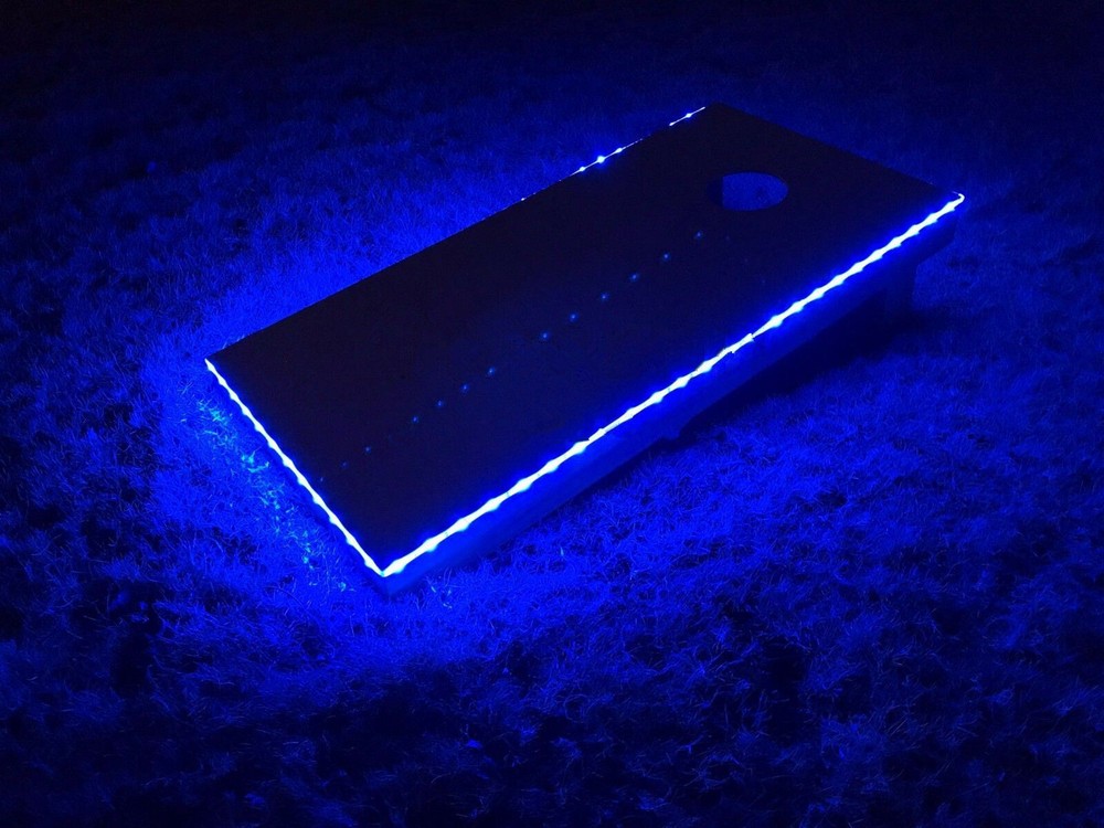 Bar Billiard Pool Table Bumper LED Blue Colour Changing Lights Remote Controlled