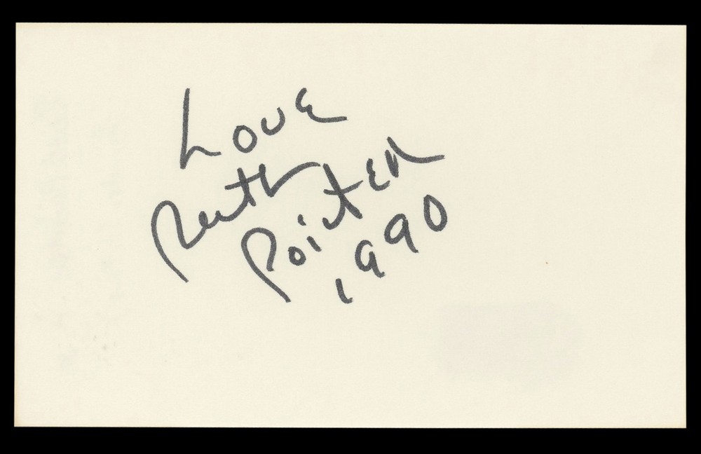Ruth Pointer Pointer Sisters "Love 1990" Signed 3x5 Index Card BAS #BL98844