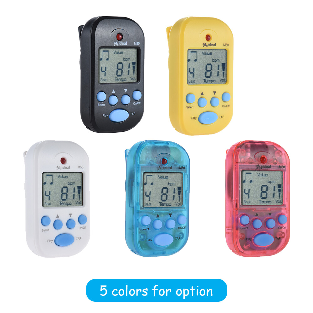 Clip on Digital Metronome Multifunctional Tempo Built-in Tap Function B7E1