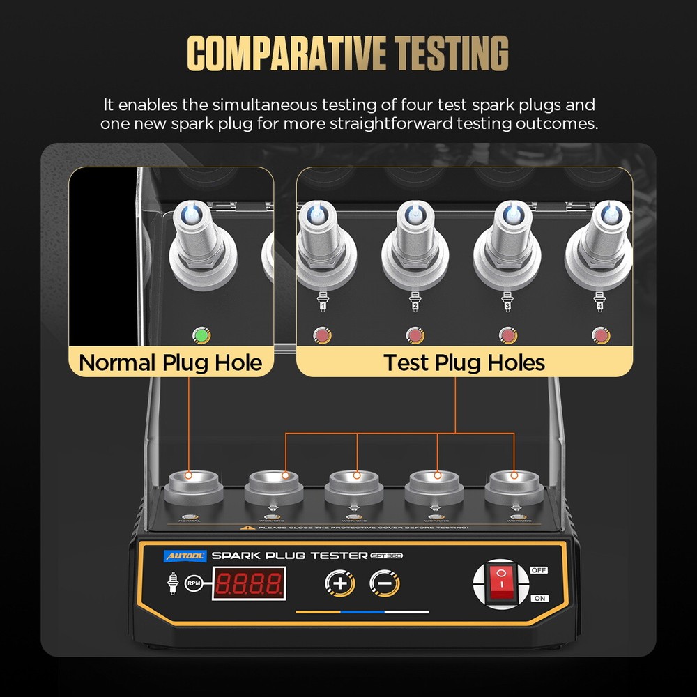 Car Spark Plug Tester 5 Holes Spark Plug Analyzer Adjustable test hole height