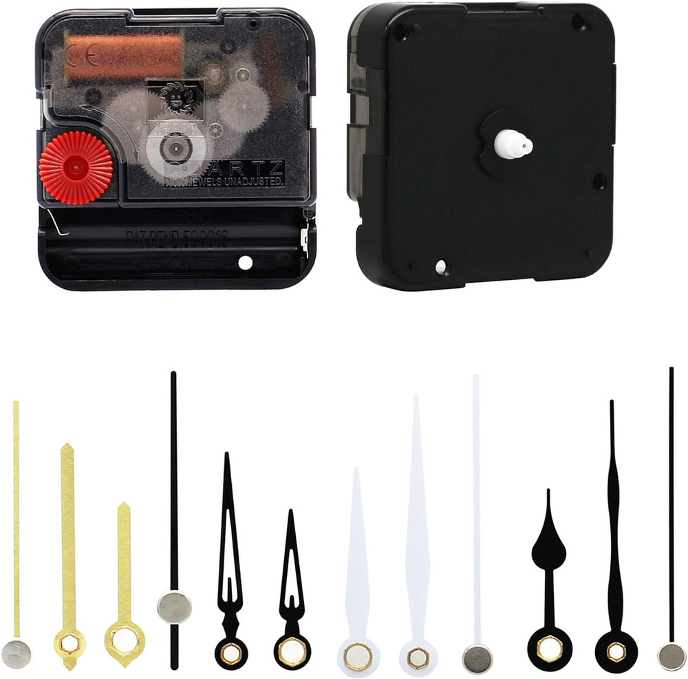 Snap In Quartz Clock Movement Replacement 8mm Shaft 4.5mm Thread Silent