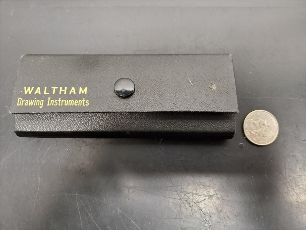 Vtg Waltham Drawing Instruments Small Case Made in Germany Circle Compass + More