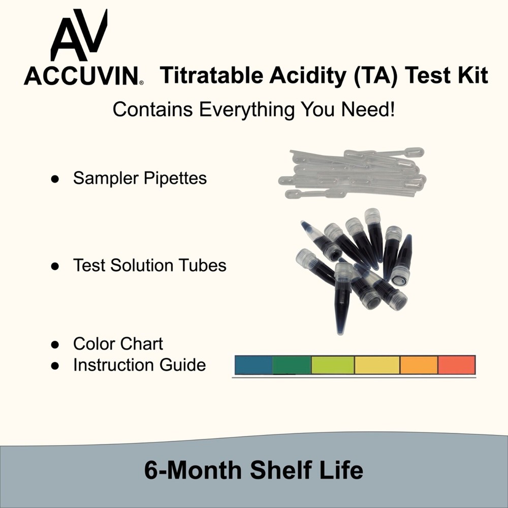 Accuvin Orange Titratable Acidity (TA) Test Kit