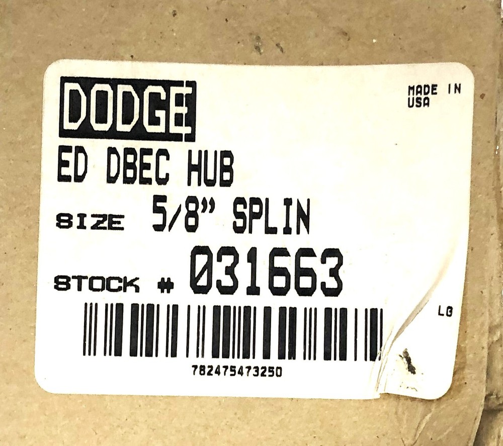 Dodge 5/8 Splined Hub 031663 NOS