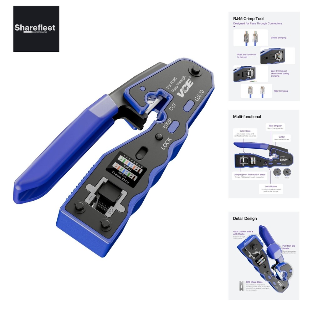 Professional Network Tool RJ45 Crimping Tool Network Cable Pliers