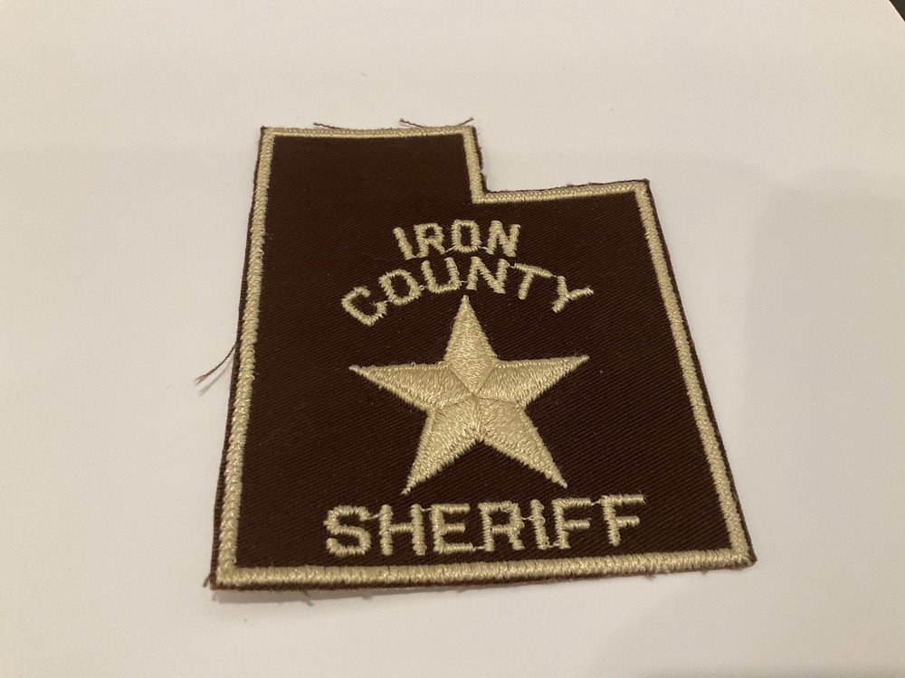 Vintage State shaped Iron  county Sheriff State Utah