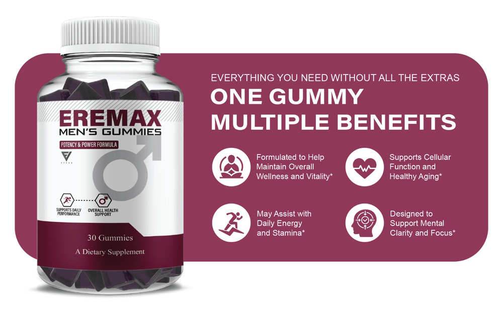 (2 Pack) Eremax Performance Gummies, Eremax Advanced Formula (2 Month Supply)