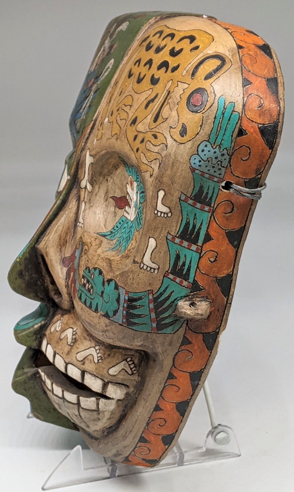 Mexican Mayan Life and Death clay mask