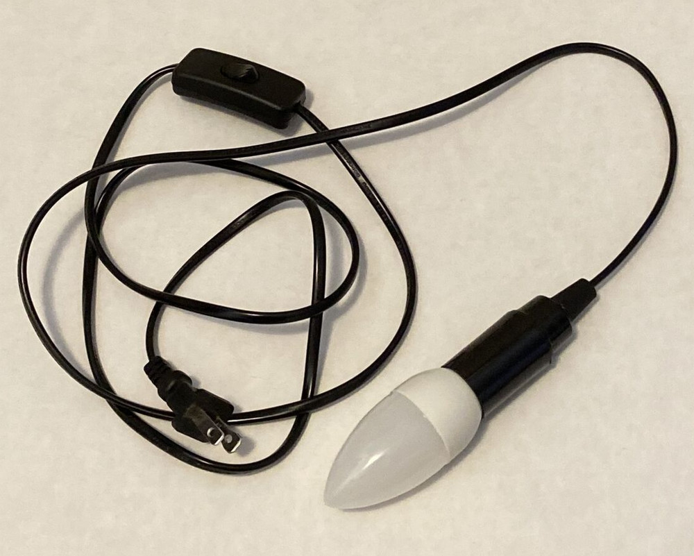 One LED Light Bulbs, 6Ft  Cord with  On/Off Switch Plugs