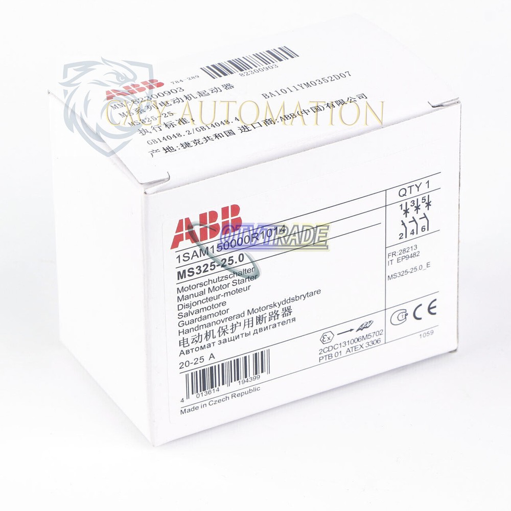 ABB MS325-25 20-25A Manual Motor Starter 1Pcs.