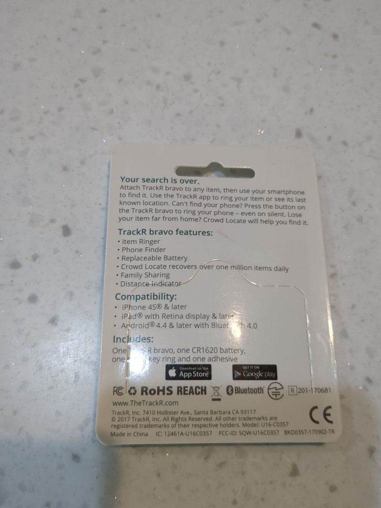 TrackR Bravo GPS Bluetooth Tracking Device Android Or Apple New