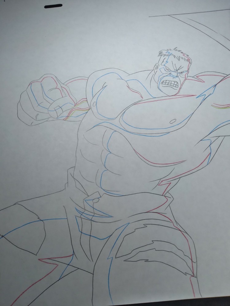 Marvel animation cels Production Art Marvel Comics AVENGERS ASSEMBLE THE HULK